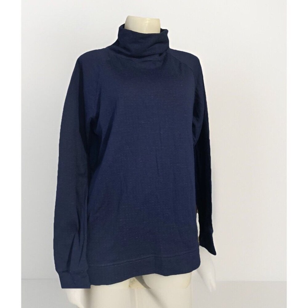 Women’s Stanfield Heritage Murino Wool Blend Pull Over Turtleneck Sweater Blue